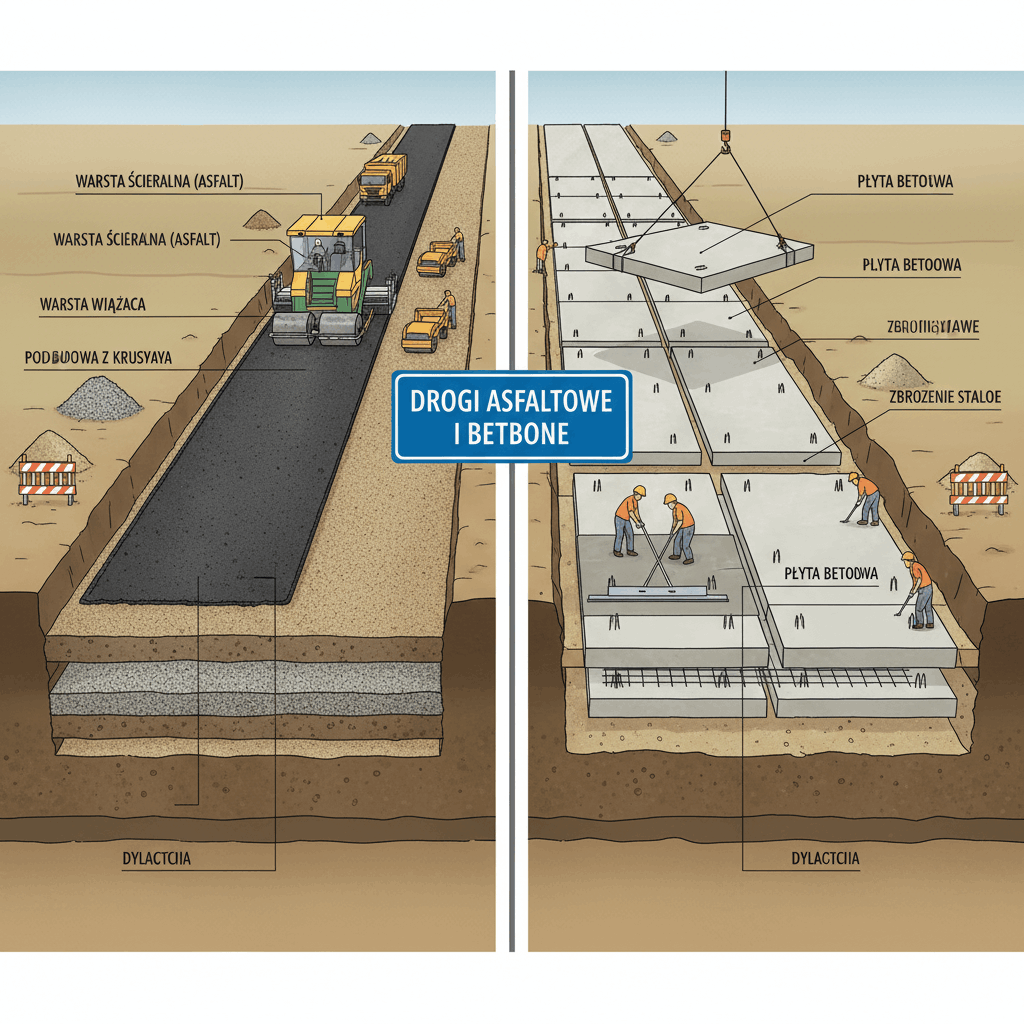 Drogi Asfaltowe i betonowe